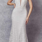 Vestido ceñido Juliet 272 con encaje bordado y detalles de pedrería