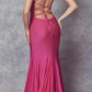 Vestido largo de sirena acentuado con pedrería Juliet 276
