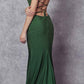 Vestido largo de sirena acentuado con pedrería Juliet 276