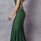 Vestido largo de sirena acentuado con pedrería Juliet 276