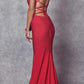 Vestido largo de sirena acentuado con pedrería Juliet 276