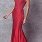 Vestido largo de sirena acentuado con pedrería Juliet 276