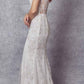 Vestido de sirena Juliet 277 de tul con diseño de brillantina elegante