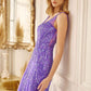 Vestido de sirena Juliet 277 de tul con diseño de brillantina elegante