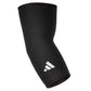Manga de sujeción para codo adidas - Soporte para codo liso y sin costuras para entrenamientos, competiciones y condición física general - Borde de nailon de diseño ergonómico - Duradero y transpirable - Negro (Logotipo rojo) Grande