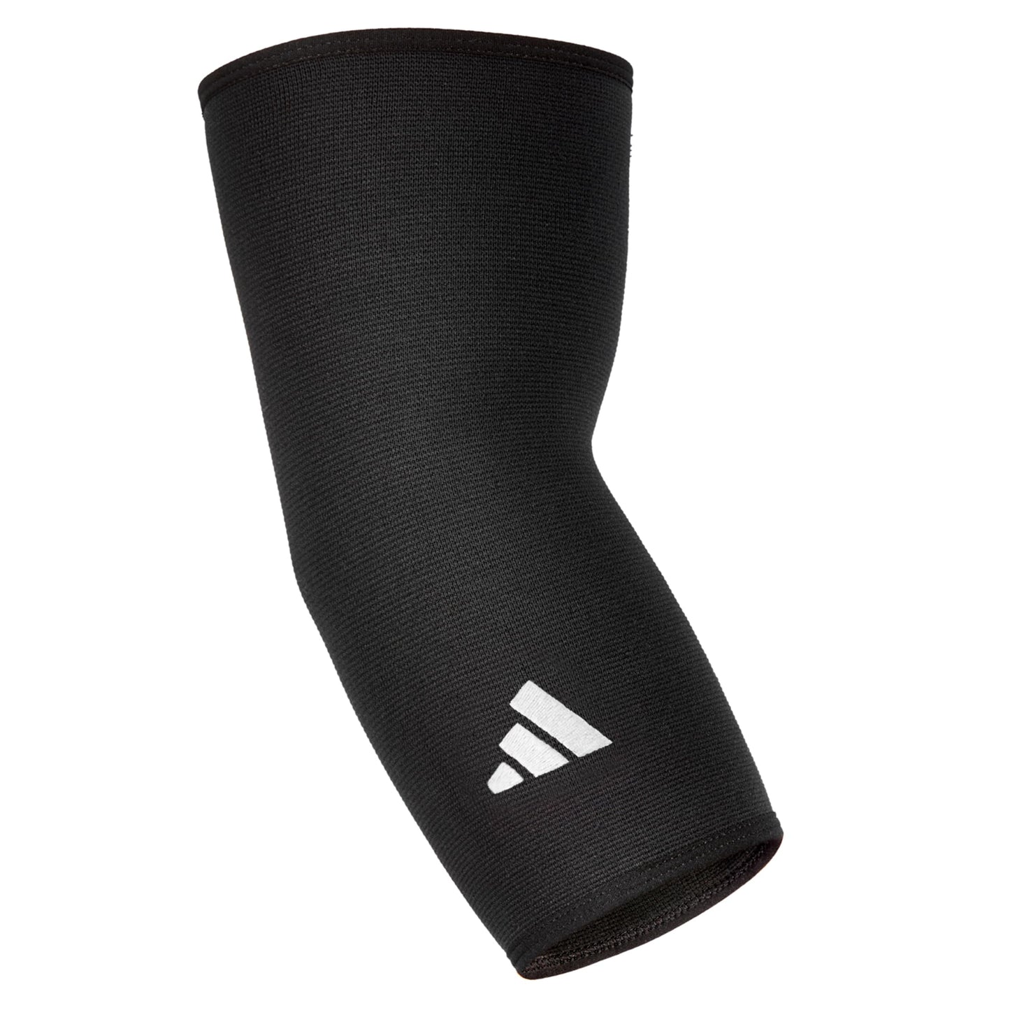 Manga de sujeción para codo adidas - Soporte para codo liso y sin costuras para entrenamientos, competiciones y condición física general - Borde de nailon de diseño ergonómico - Duradero y transpirable - Negro (Logotipo rojo) Grande