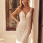 Vestido de sirena Juliet 277 de tul con diseño de brillantina elegante