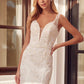 Vestido de sirena Juliet 277 de tul con diseño de brillantina elegante