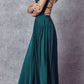 Julieta 278 – Vestido de gala formal de satén con corte A y bolsillos laterales