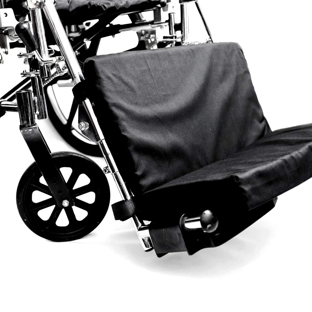 Hermell Products WC2218 Reposapiés acolchado para silla de ruedas, 1 unidad, negro