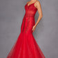 Juliet JT2883C Embellished Fitted Corset Mermaid Gown