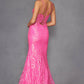 Juliet JT2886C Strapless Sweetheart Corset Sequin Fitted Gown