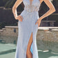 Juliet 289 Vestido largo de gala de lentejuelas con corpiño tipo corsé