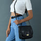 The Croco Satchel- Black
