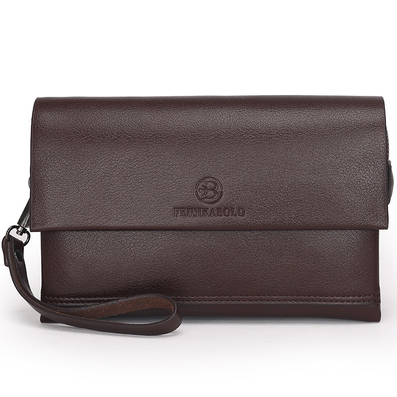 Men's Unique Business Clutch Soft Surface Men's Handbags