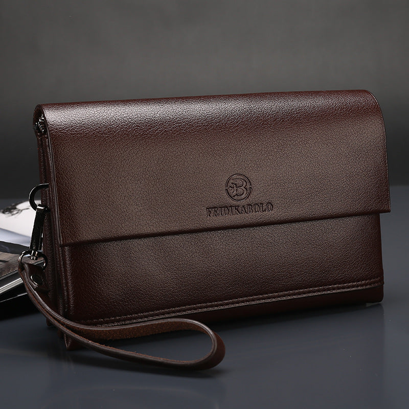 Men's Unique Business Clutch Soft Surface Men's Handbags