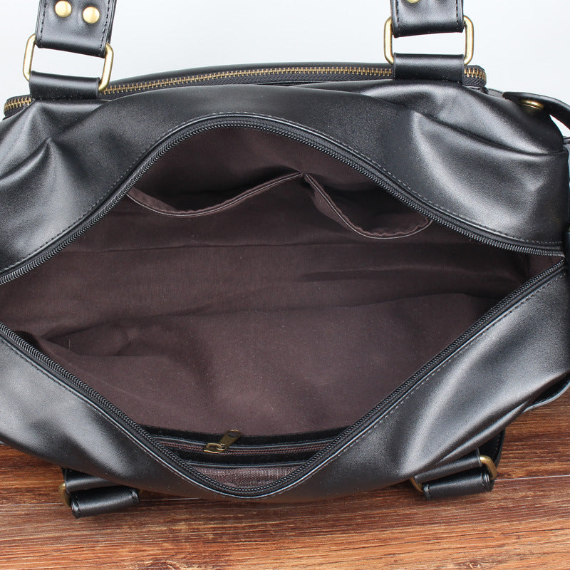 Men's Korean Style Leather Trendy Large Capacity Men's Handbags