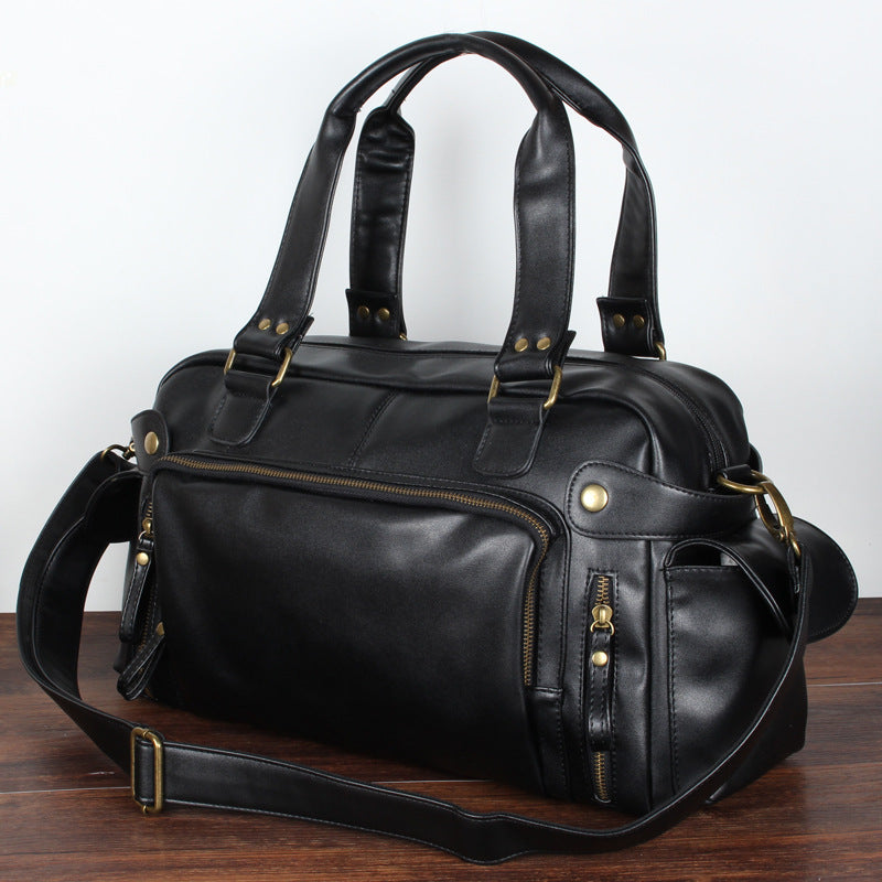 Men's Korean Style Leather Trendy Large Capacity Men's Handbags