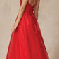 Juliet 298 Long One Shoulder With 3D Flower Embellishments Gown