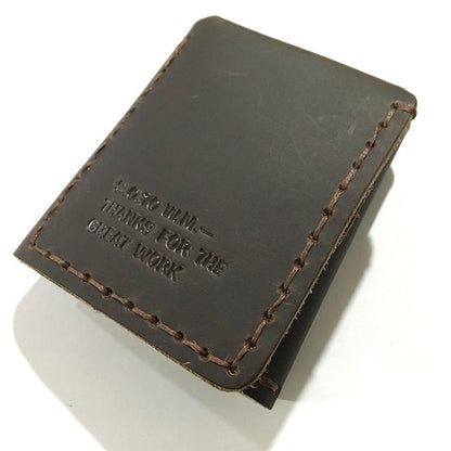 Men's Crazy Horse Leather Handmade Trifold Personality Retro Men's Wallets