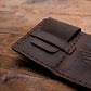 Men's Crazy Horse Leather Handmade Trifold Personality Retro Men's Wallets