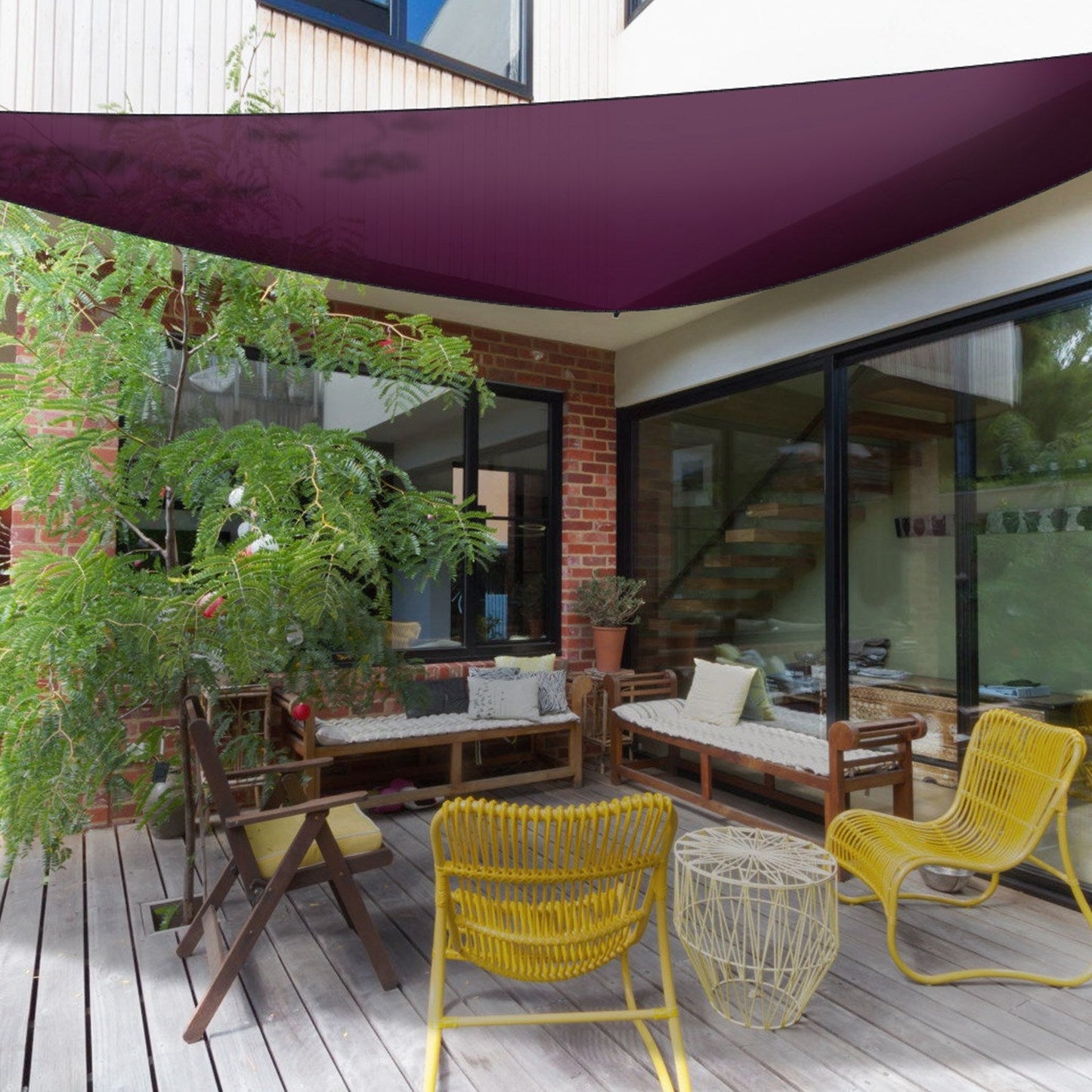 Toldo de Vela para Patio, Toldo de Sombra, Toldo de Camping, Vela de Protección Solar, Refugio Triangular para Parque Infantil de Guardería al Aire Libre