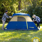 FanttikOutdoor Camping Tent 6 Person Instant Cabin Tent Setup in 60 Seconds with Rainfly & Windproof Portable with Carry Bag for Family Camping & Hiking, Upgraded Ventilation, Navy Blue