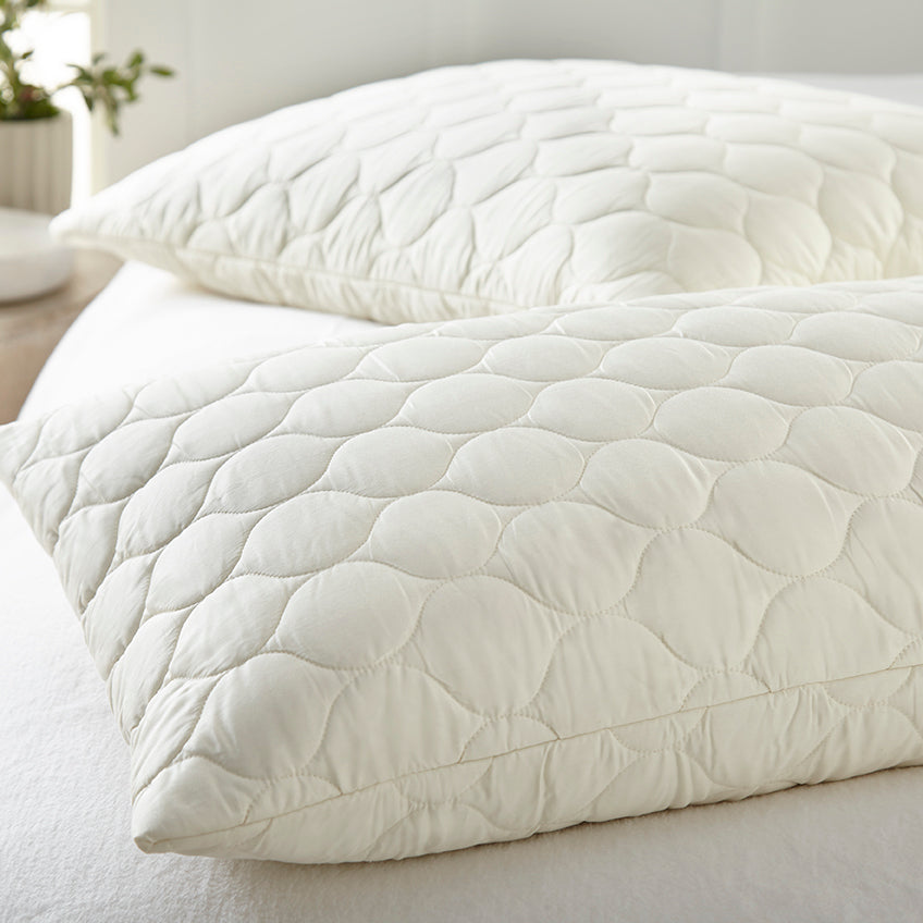 Protectores de almohada acolchados de algodón orgánico elevados