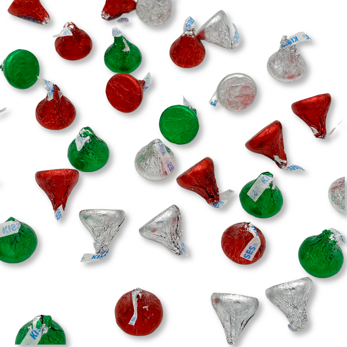 Hershey's Kisses Chocolate con leche – Papeles de envoltorio navideños, bolsa de gran valor