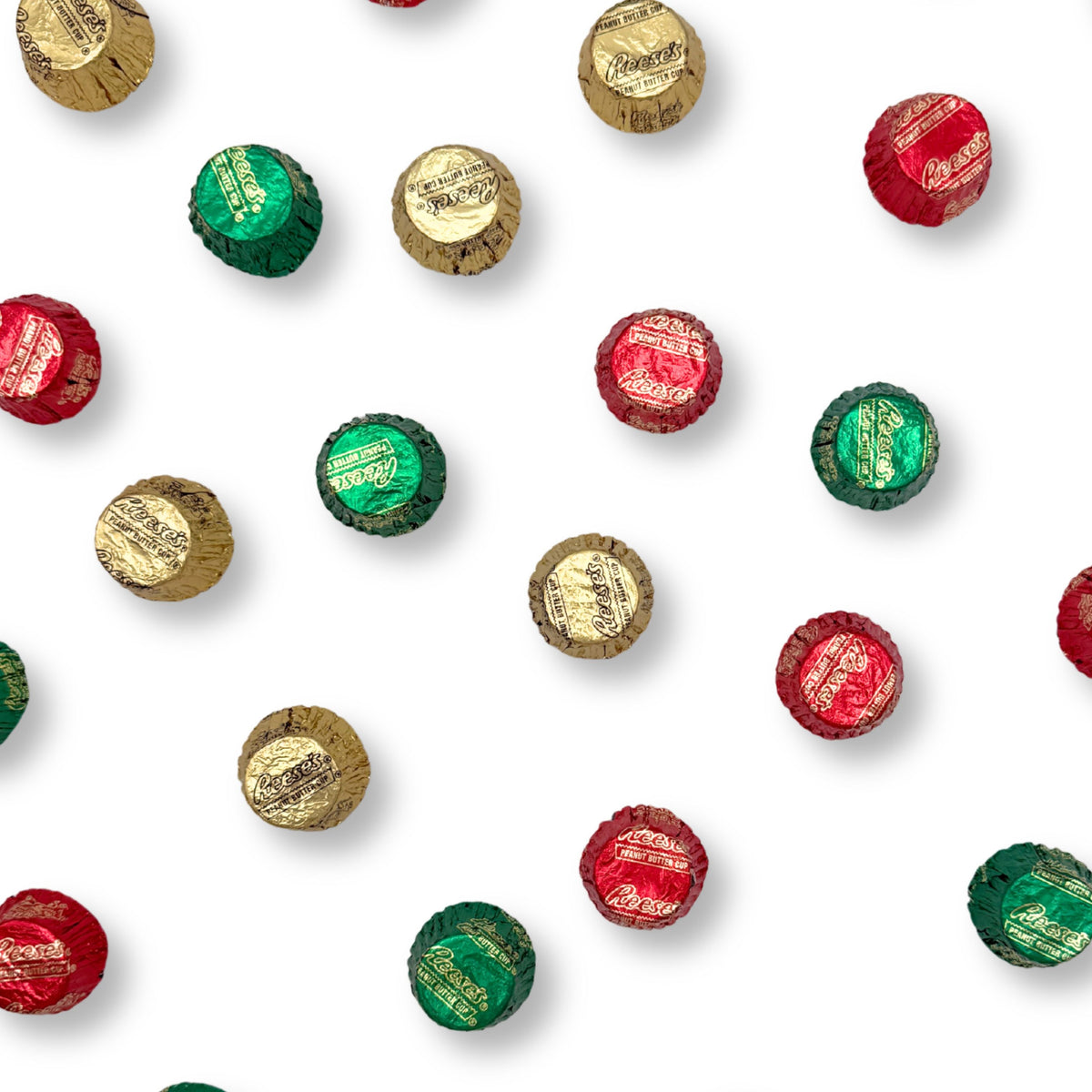 Reese's Miniature Cups Milk Chocolate & Peanut Butter – Christmas Foils, Bulk Value Bag