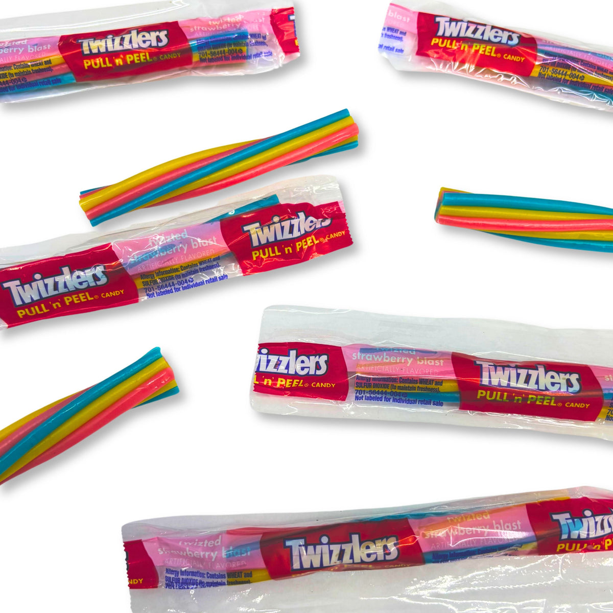 Caramelos Twizzlers Pull 'n' Peel – Explosión de fresa retorcida – Bolsa de gran valor