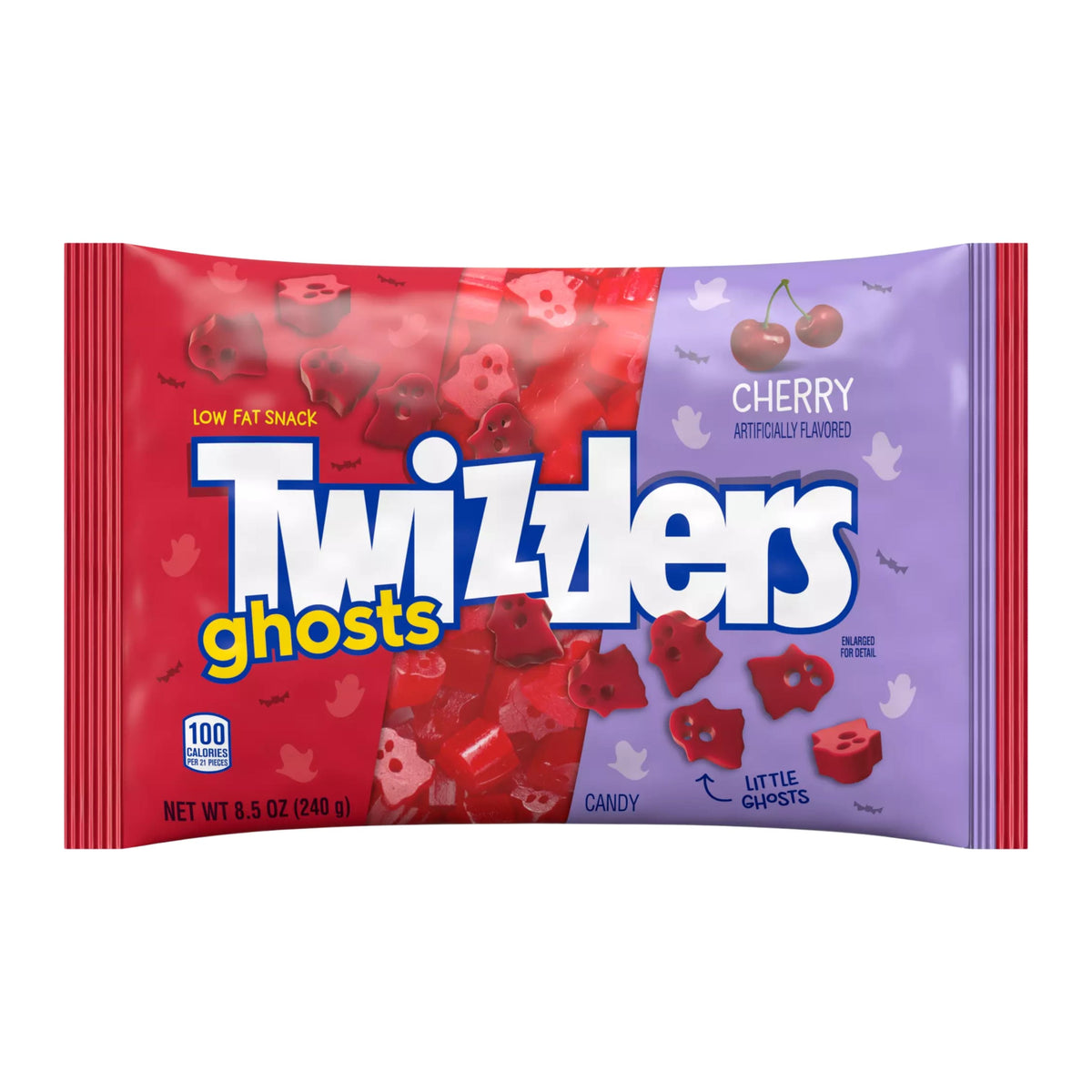 Dulces masticables Twizzlers con sabor a cereza, fantasmas – Bolsa de 8.5 oz