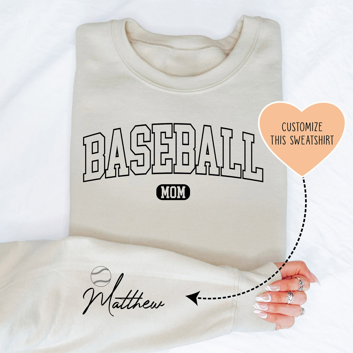 Custom Baseball Mom Sweatshirt
