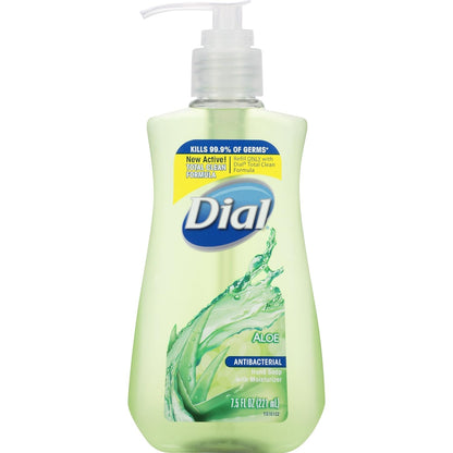 Jabón líquido antibacteriano para manos Dial, con aloe hidratante, 7.5 oz (paquete de 4)
