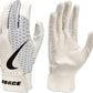 Guantes de bateo de béisbol Nike Force Edge - Para hombre - Blancos (1 par) (Grande)
