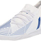 adidas Zapatilla de Fútbol Unisex Predator Edge.3 para Césped Artificial Blanco/Azul/Blanco 11 US Hombre