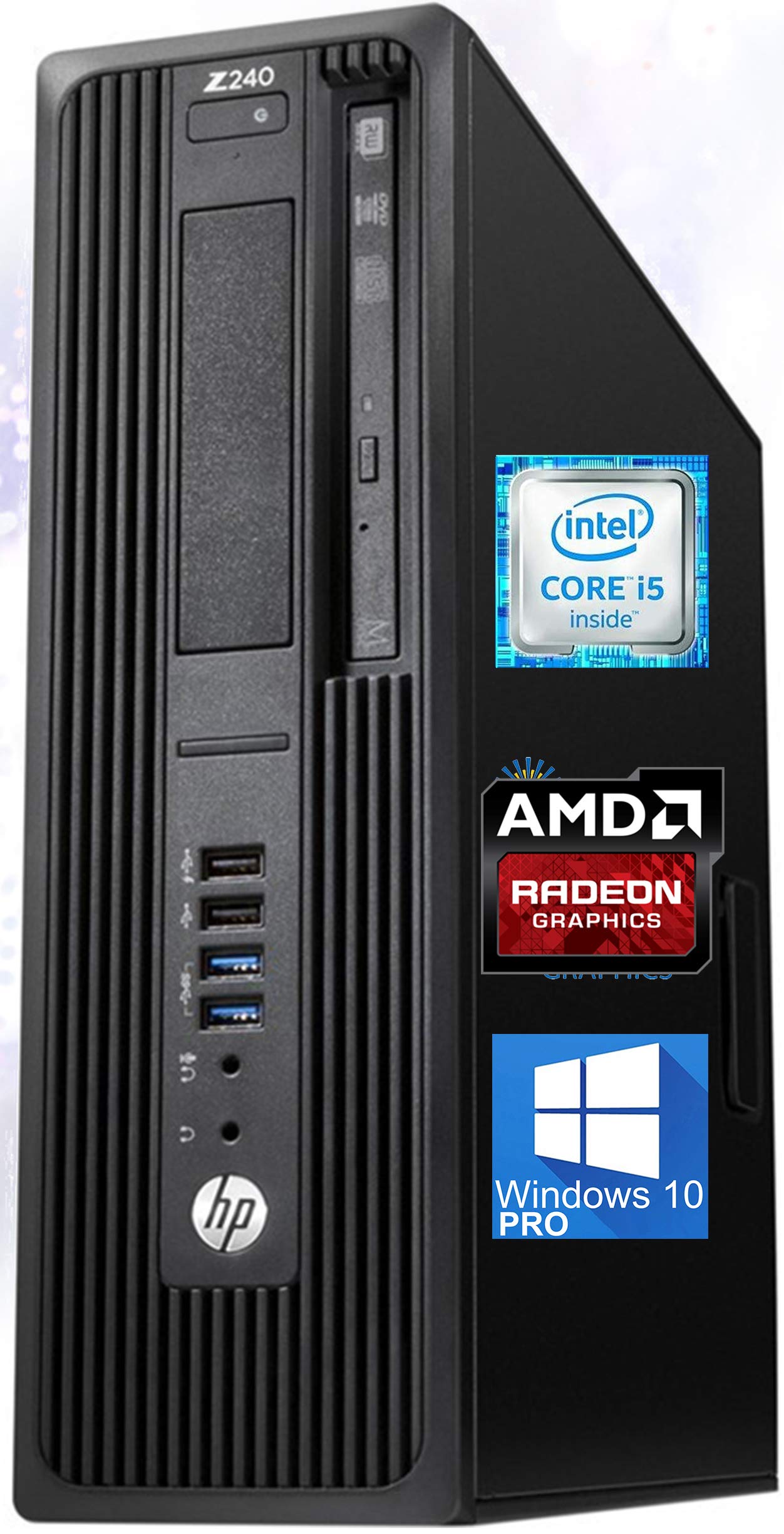 HP Z240 Workstation SFF Desktop PC Intel Core i5-6500 hasta 3.60GHz 16GB RAM 1TB SSD AMD Radeon HD 8570 1GB 4K DisplayPort HDMI DVI AC Wi-Fi Bluetooth - Windows 10 Pro (Reacondicionado)