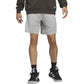 adidas Originals Mens Standard Legends 3-Stripes Basketball Shorts Metal Grey/White