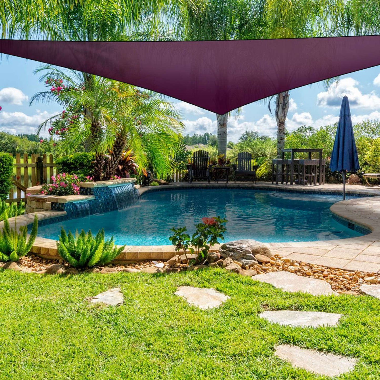 Toldo de Vela para Patio, Toldo de Sombra, Toldo de Camping, Vela de Protección Solar, Refugio Triangular para Parque Infantil de Guardería al Aire Libre