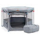 CANINE CANYON Zora Portable Pet Playpen Foldable Dog Playpens for Indoor and Outdoor Exercise Pop Up Pet Fence with Carrying Case for Dogs/Puppies Dove Gray 49" x 49" x 28"