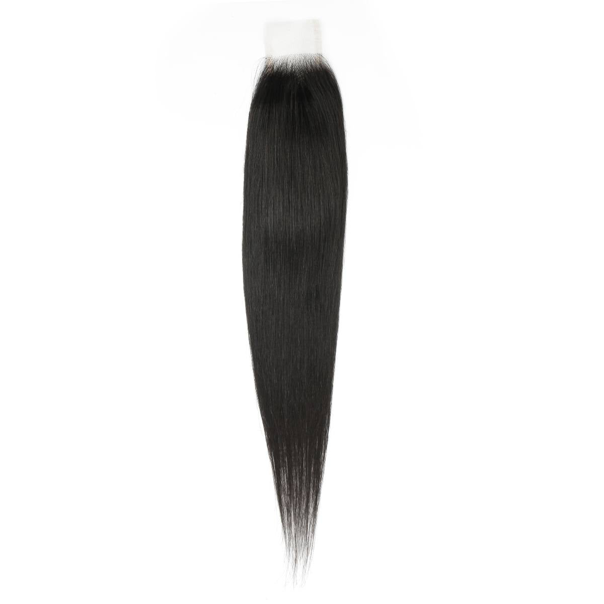 Cierre de cabello humano liso sedoso brasileño 2x6 HD Lace
