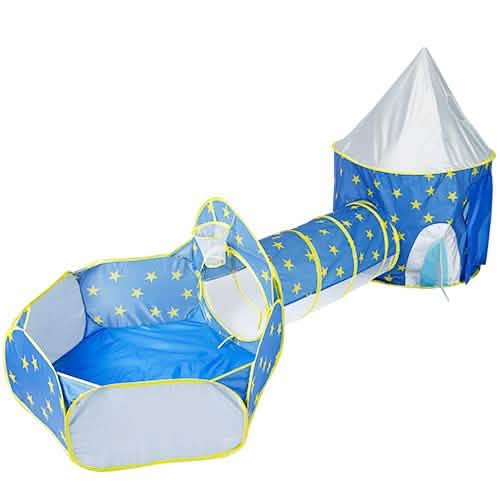 Tienda de Juego Infantil 3 en 1 con Piscina de Pelotas