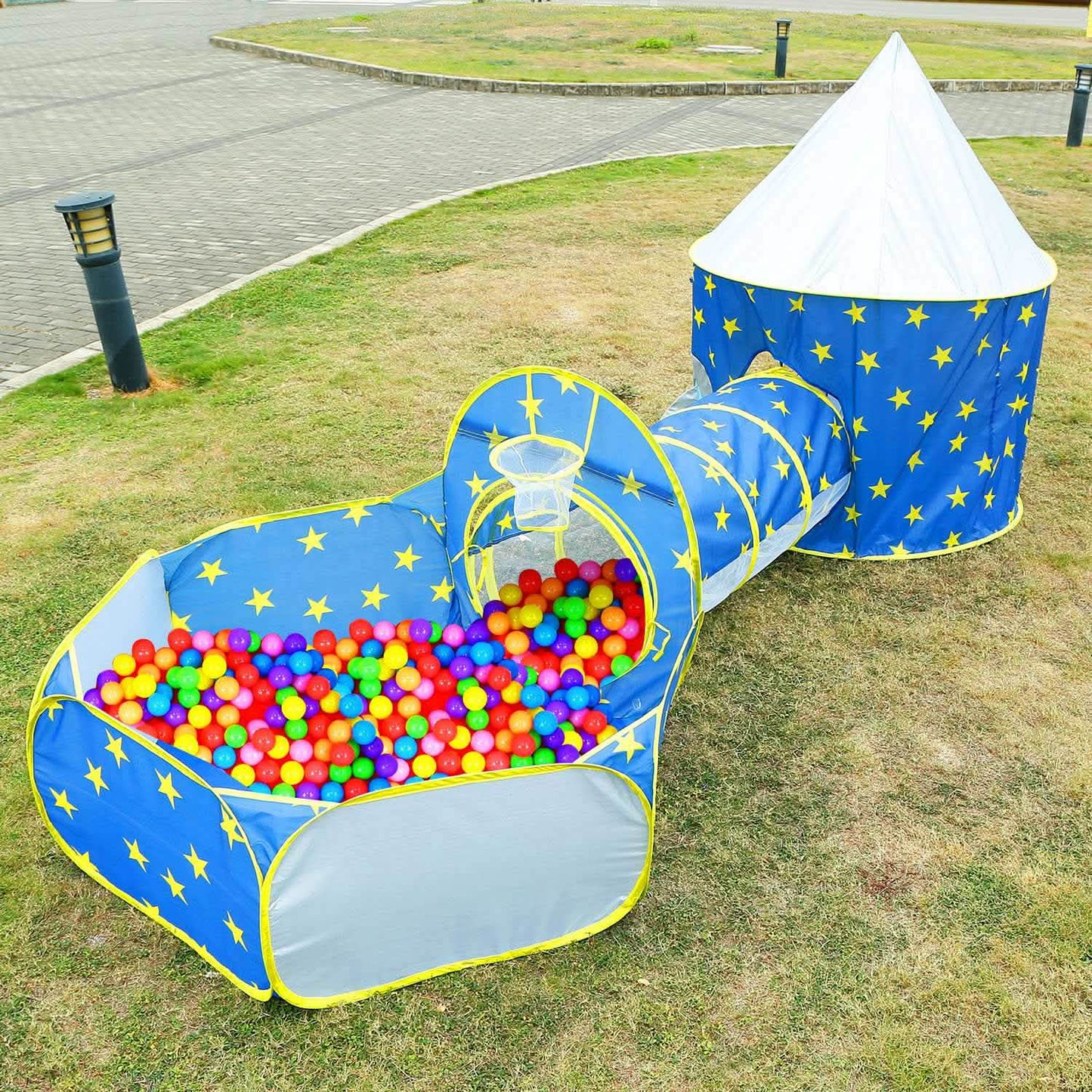 Tienda de Juego Infantil 3 en 1 con Piscina de Pelotas