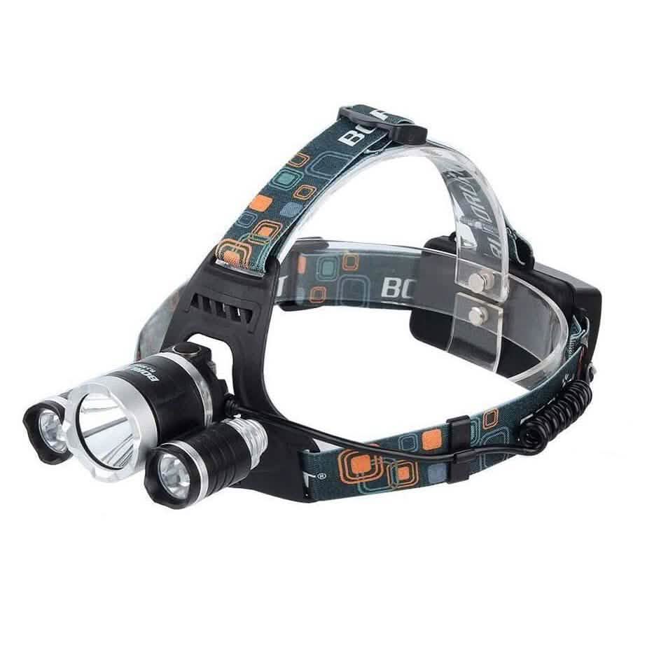 Linterna frontal LED resistente al agua con 3 LED XM-L T6