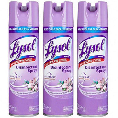 Paquete de 3: Lysol Desinfectante en Aerosol 12oz