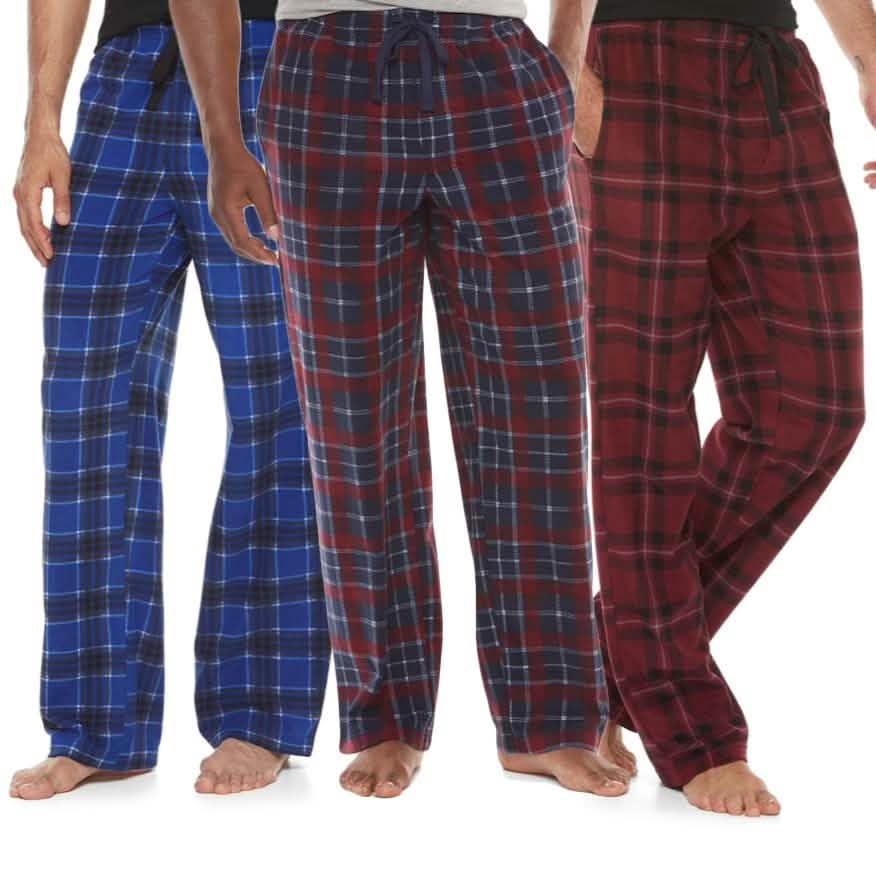 Paquete de 3: Pantalones de Pijama Surtidos de Microfibra para Hombre