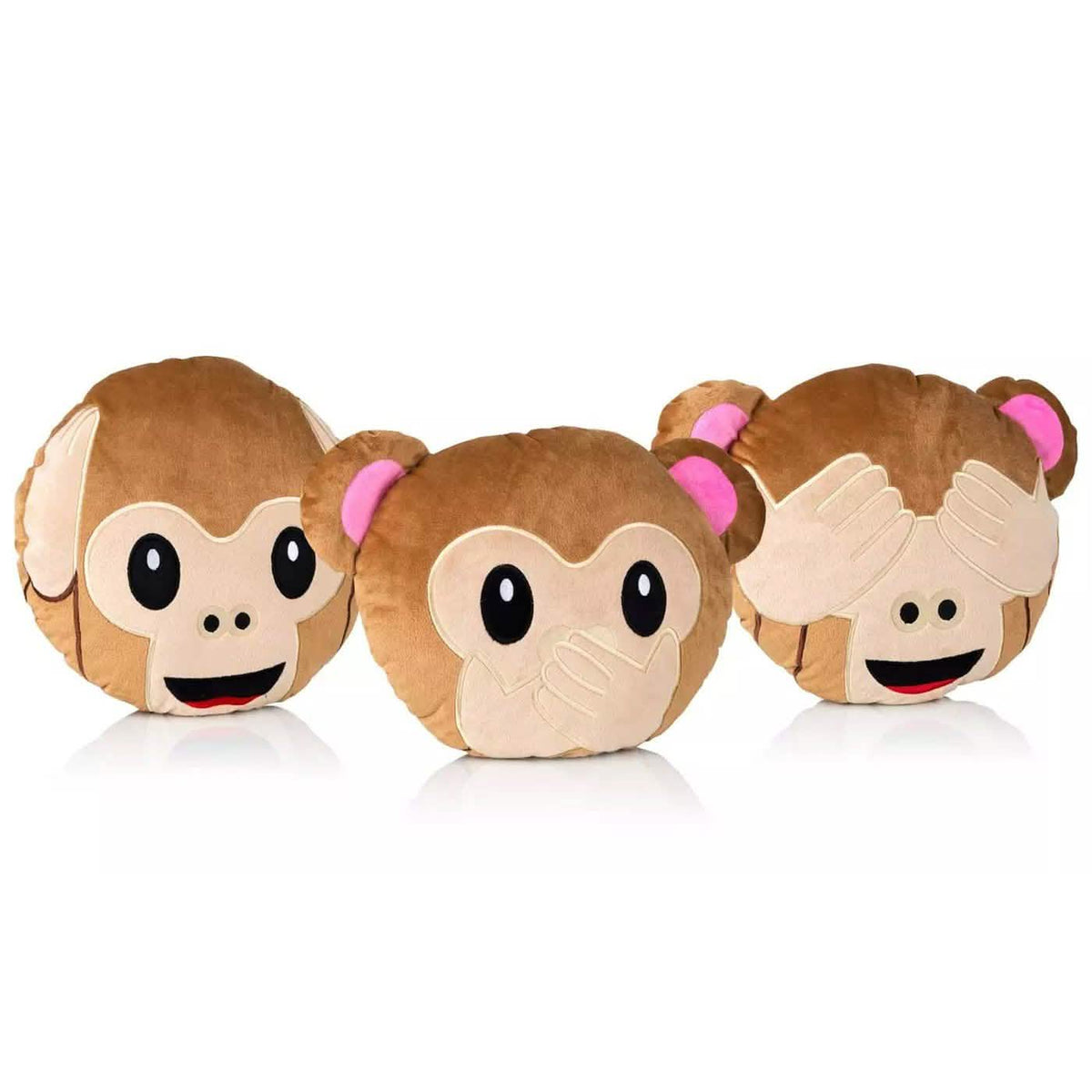 Paquete de 3: Almohadas con Emoji de Mono