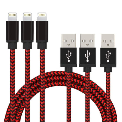 Paquete de 3: Cables trenzados de nailon