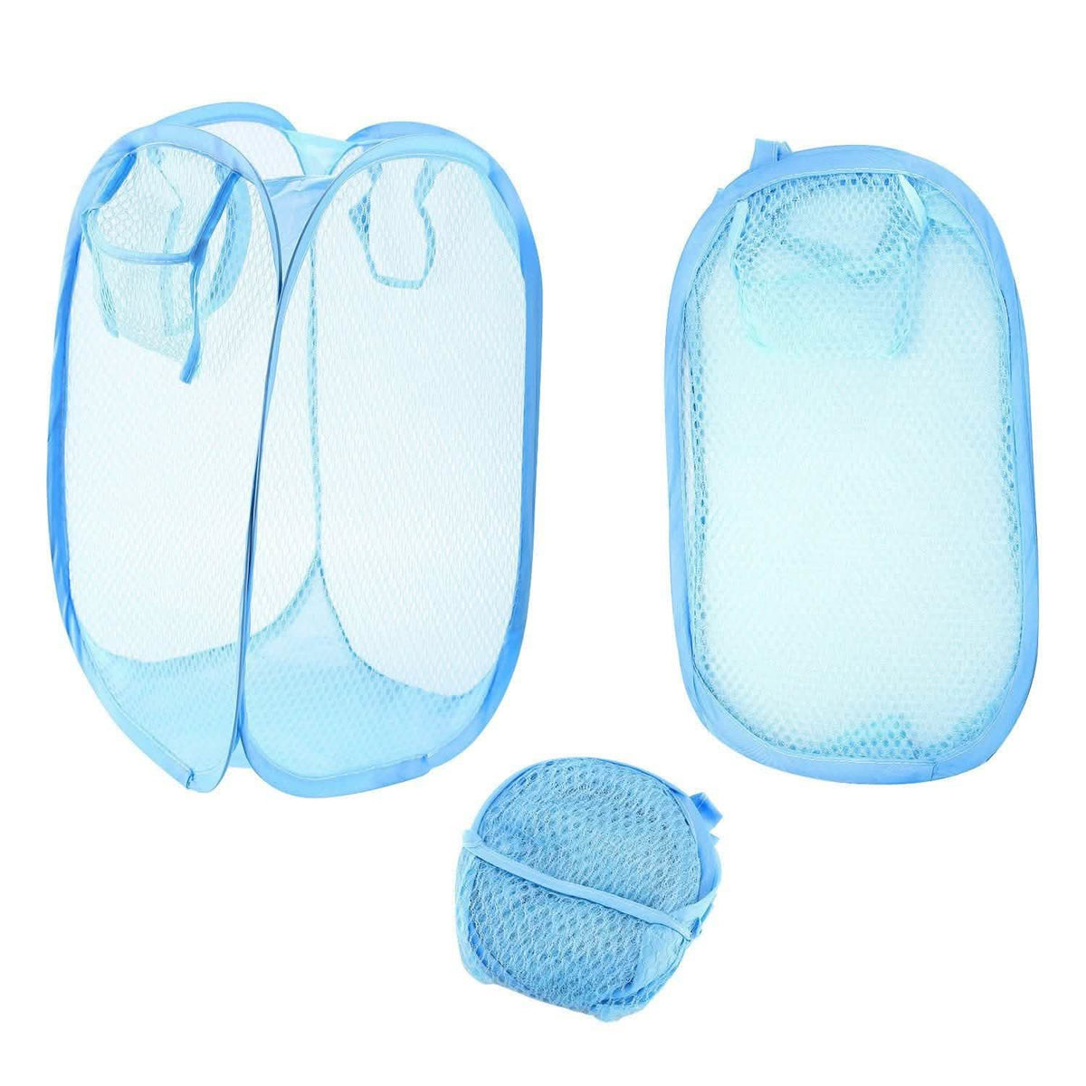 Paquete de 3: Cestas de ropa sucia plegables desplegables