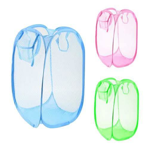 Paquete de 3: Cestas de ropa sucia plegables desplegables